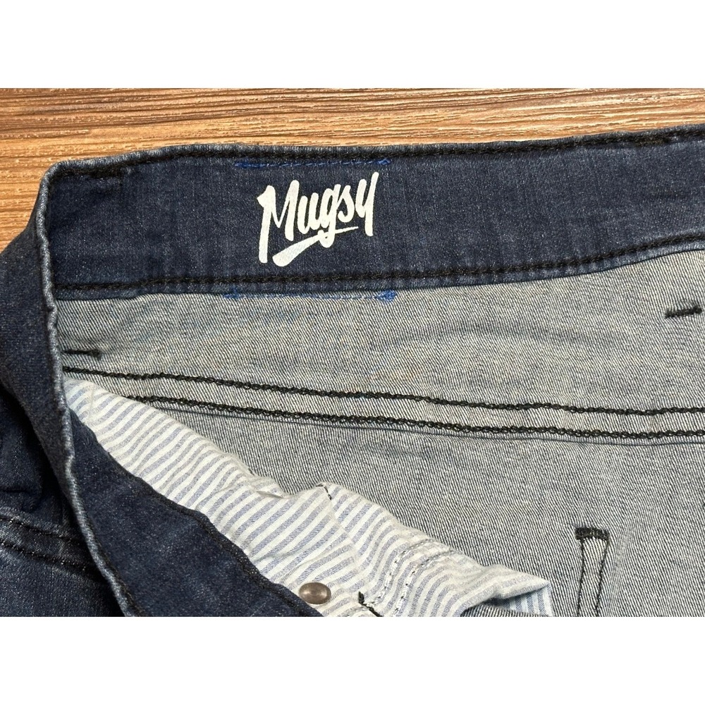 Mugsy Studio Blues Mens Slim Straight Dark Wash Denim Jeans Sz 40x32 - Picture 3 of 9